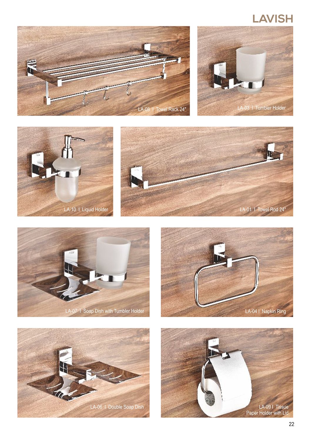 Chrome plated bathroom accessories