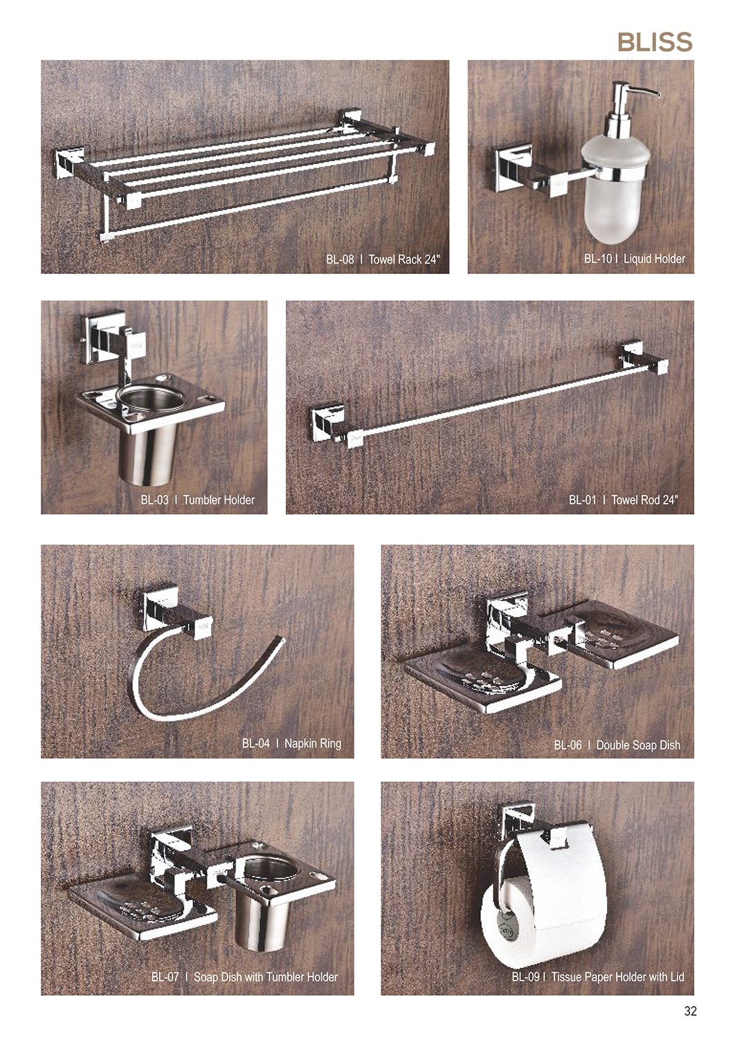 Gold finish accessories
